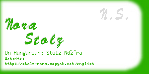 nora stolz business card
